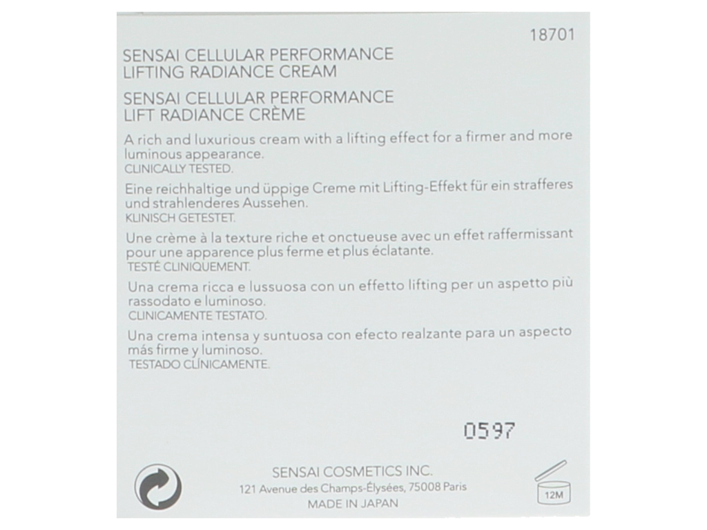 Sensai CP Lifting Radiance Cream 40 ml
