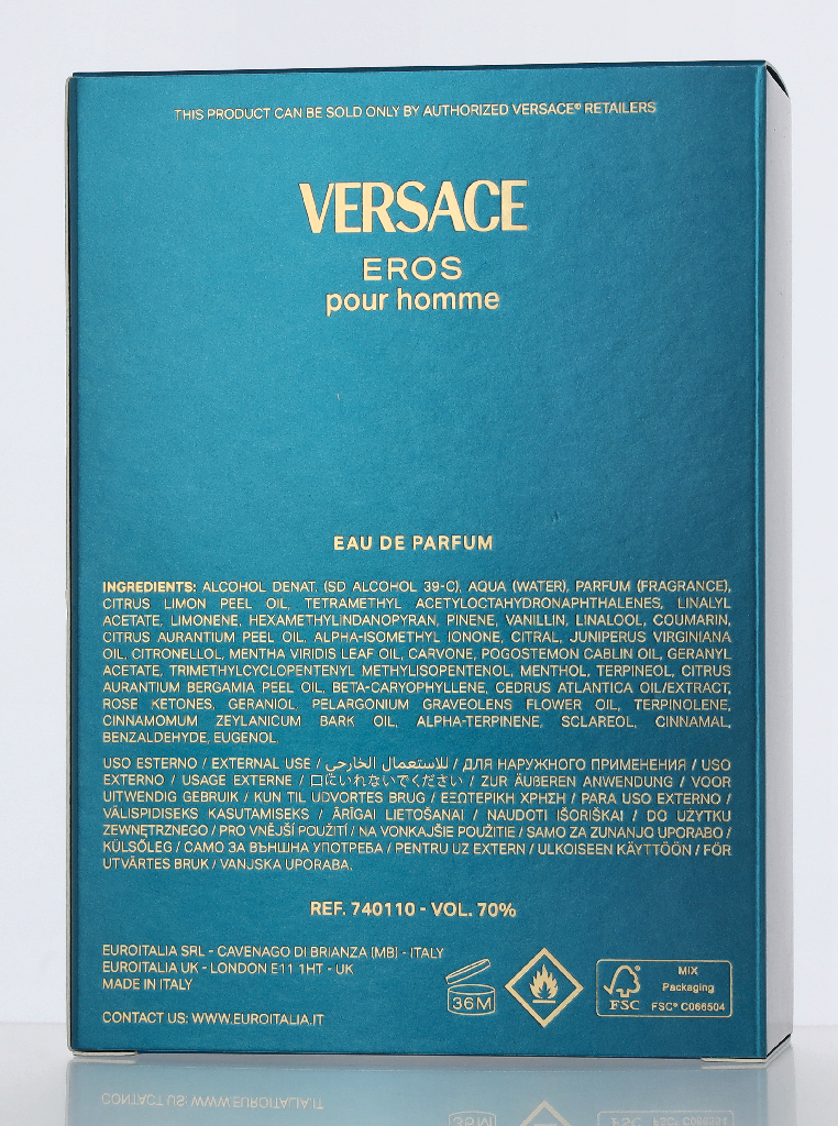 Versace Eros Pour Homme Edp Spray