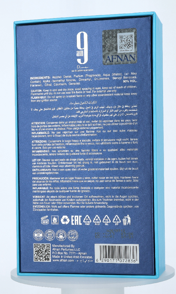Afnan 9 AM Dive Edp Spray 100 ml