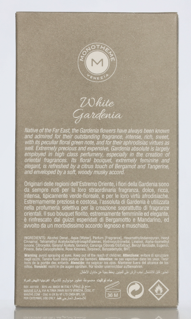 Monotheme White Gardenia Edt Spray 100 ml