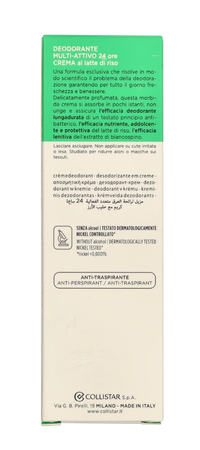 Collistar Multi-Active Deodorant 24 Hours Cream 75 ml