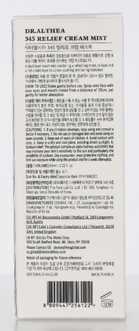 Dr. Althea 345 Relief Cream Mist 60 ml