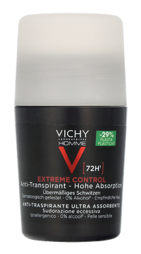 Vichy Homme Roll On Deodorant Sensitive Skin 72H