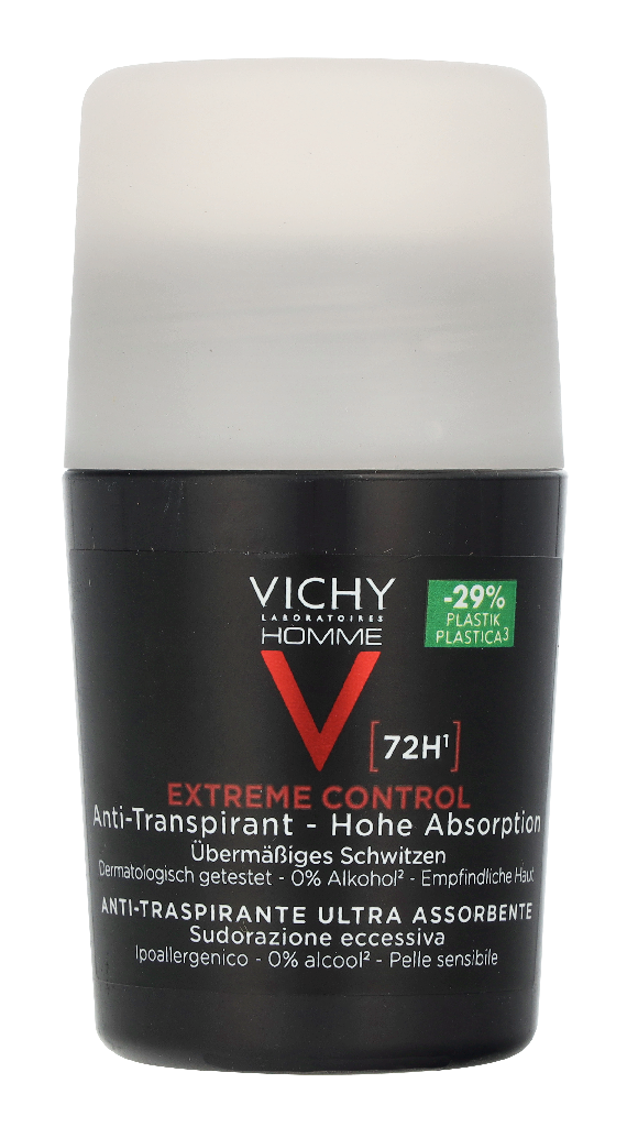 Vichy Homme Roll On Deodorant Sensitive Skin 72H