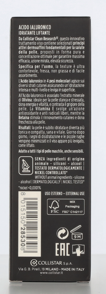 Collistar Pure Actives Hyaluronic Acid Moisturizing Lifting 30 ml