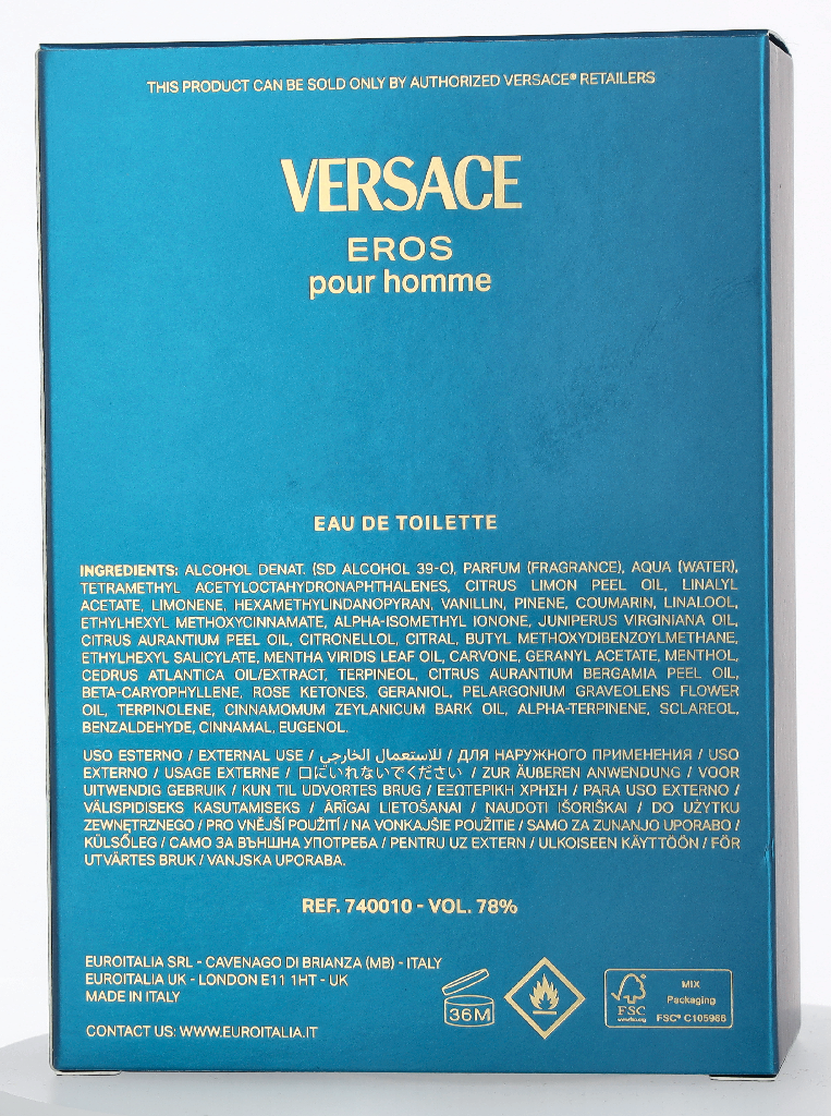 Versace Eros Pour Homme Eau de toilette Spray