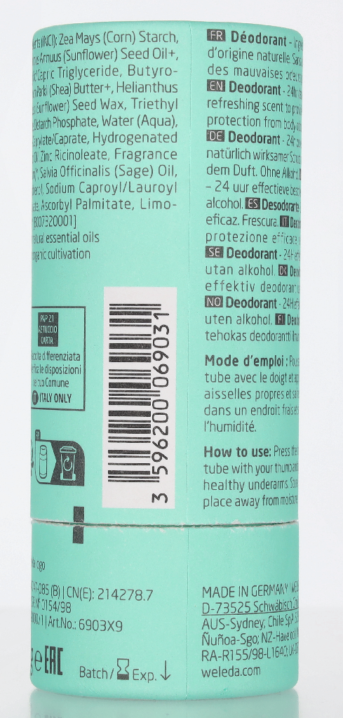Weleda Eucalyptus-Peppermint 24H Deodorant Stick 50 g