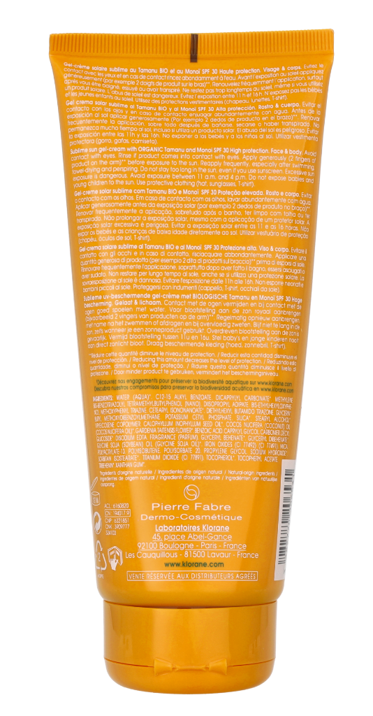 Klorane Polysianes Solar Sublime Gel-Cream SPF30 200 ml