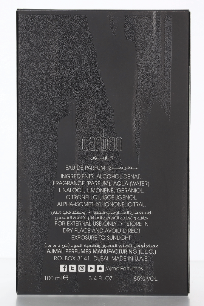 Ajmal Carbon Edp Spray 100 ml