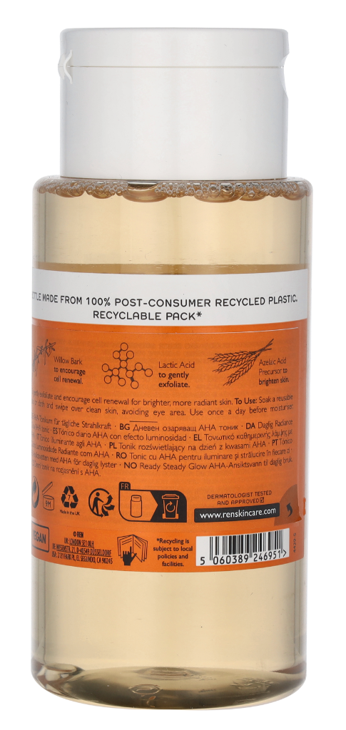 REN Ready Steady Glow Daily Aha Tonic 250ml