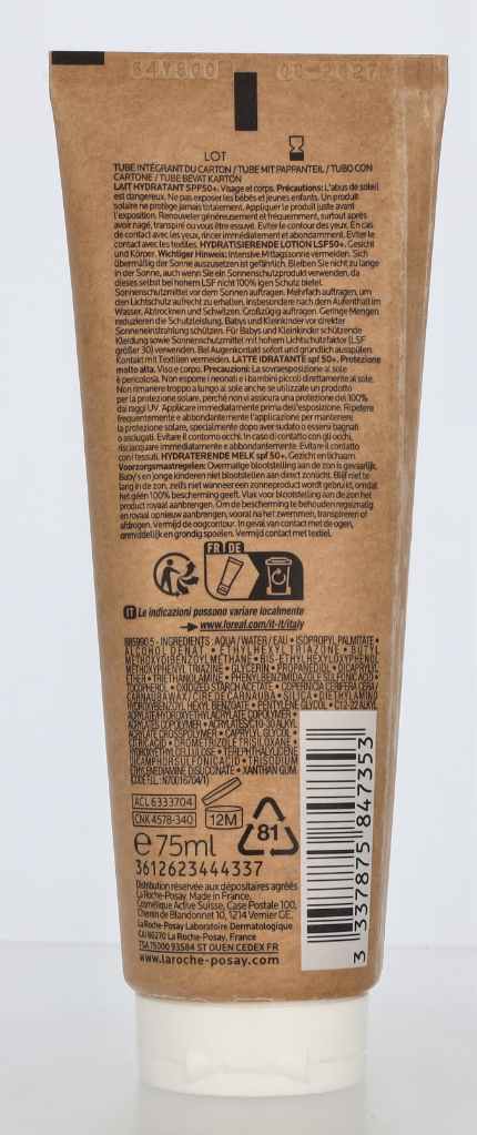LRP Anthelios Non-Perfumed Hydrating Lotion SPF50+ 75 ml