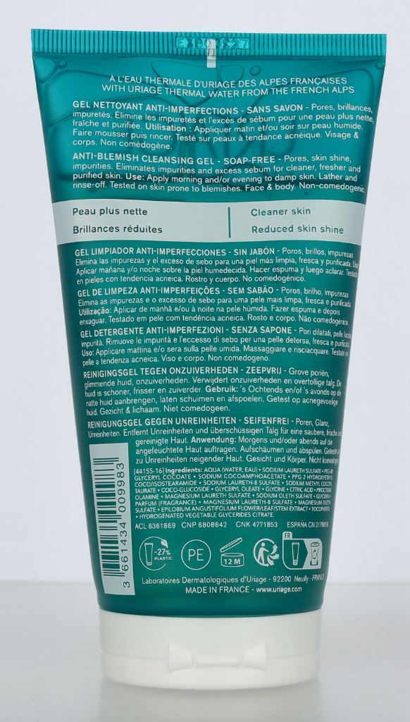 Uriage Hyseac Cleansing Gel 150 ml