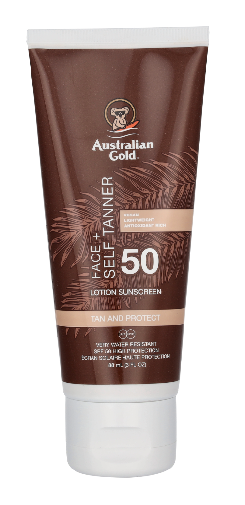Australian Gold Face + Self Tanner Sunscreen Lotion SPF50 88 ml