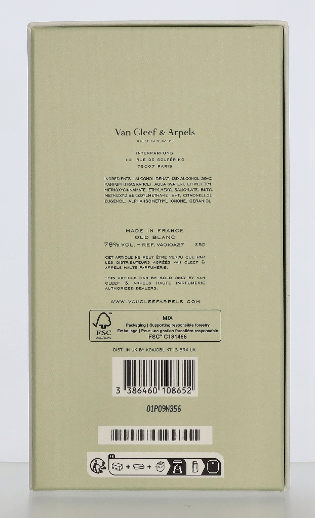 Van Cleef & Arpels Oud Blanc Eau de parfum Spray 75ml