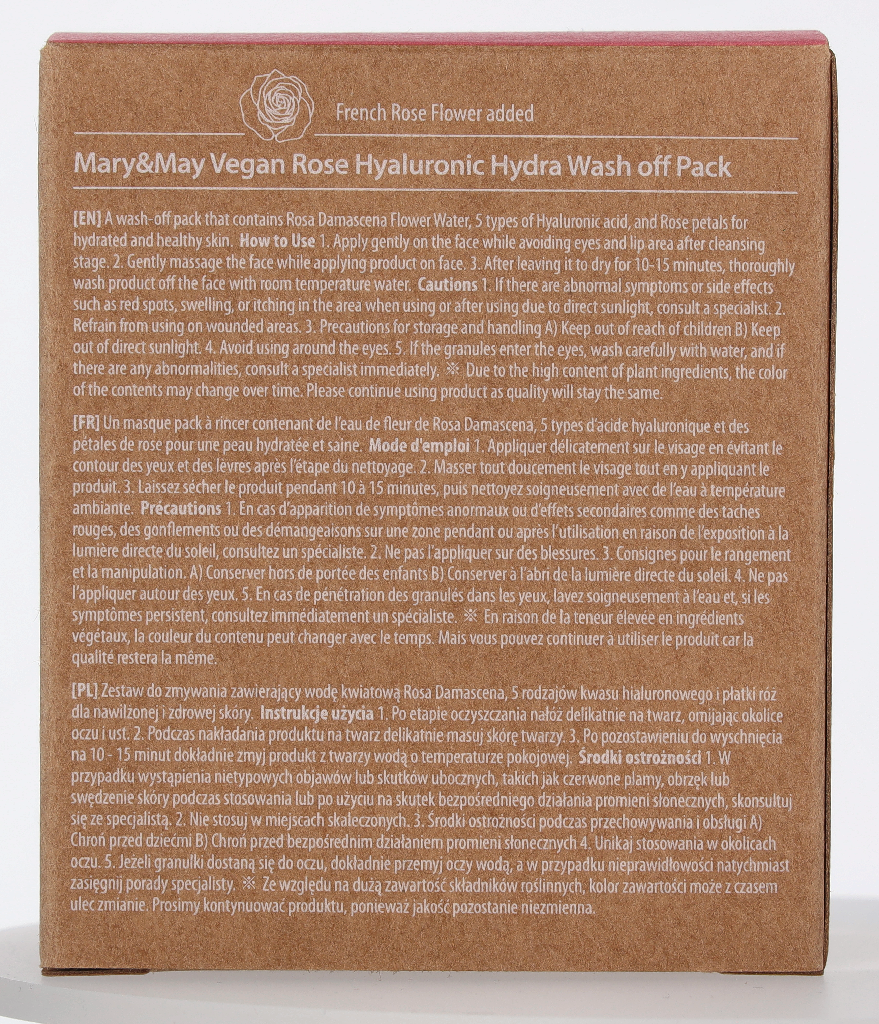 Mary & May Rose Hyaluronic Hydra Wash Off Pack 125 g