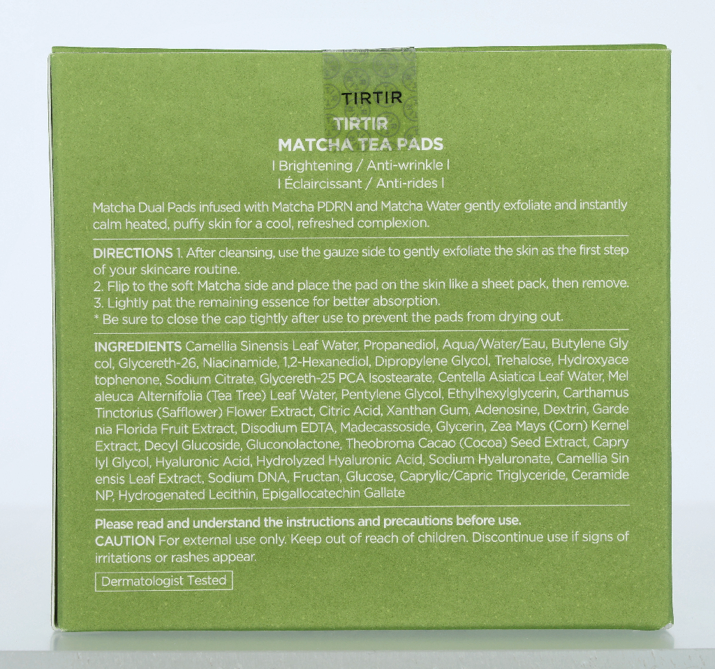 Tirtir Matcha Tea Pads 160 ml