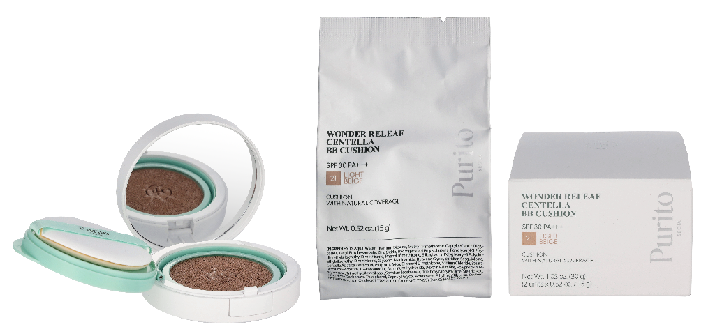 Purito Seoul Wonder Releaf Centella BB Cushion Duo Set 30 g