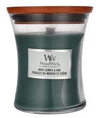 Woodwick Mint Leaves & Oak Medium Hourglass Candle