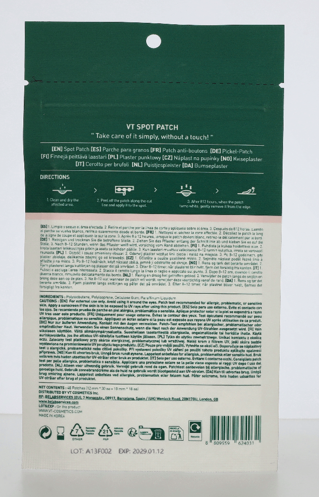 VT Cosmetics Cica Care Spot Patch 48 stuk