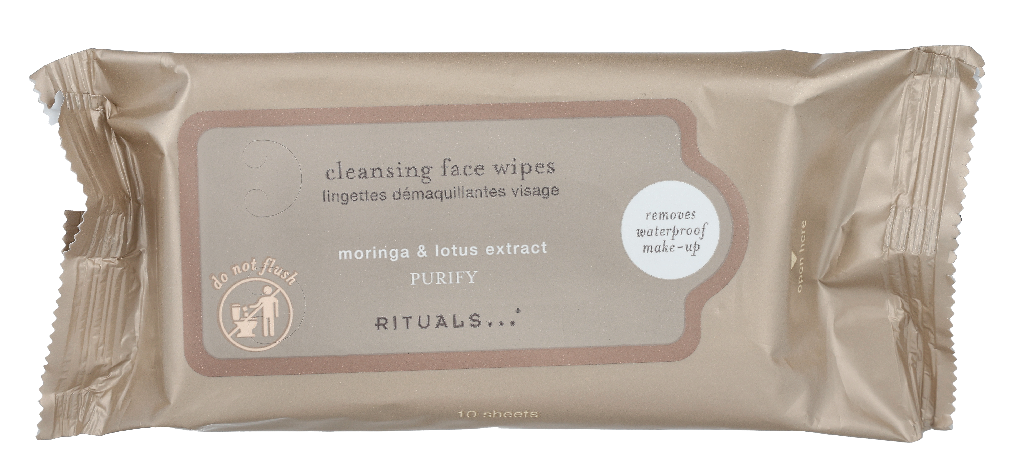 Rituals Purify Moringa & Lotus Extract Cleansing Face Wipes 10 piece