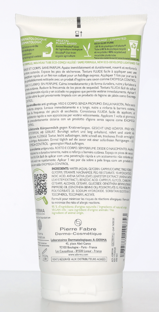 A-Derma Exomega Control Emollient Lotion