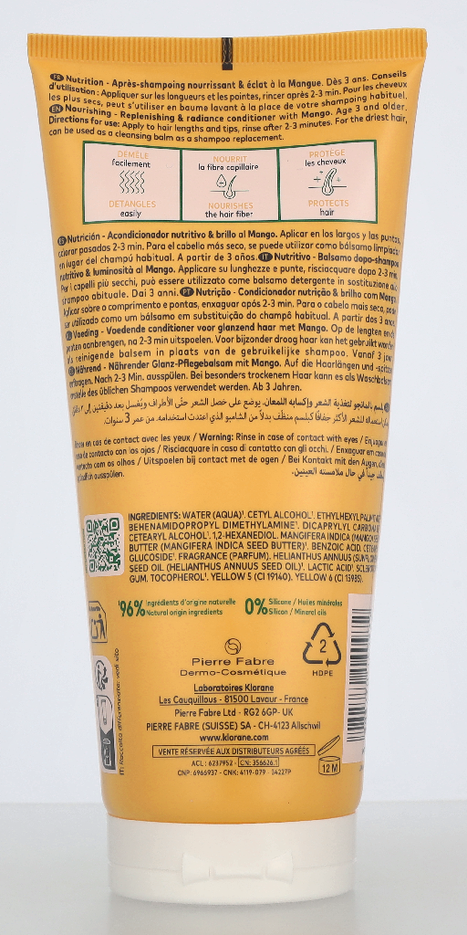 Klorane Nourishing Conditioner With Mango Butter 200 ml
