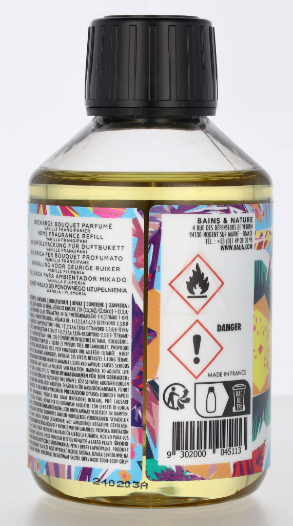 Baija Ile D'Azur Scented Diffuser Refill Vanille Frangipanier 200 ml