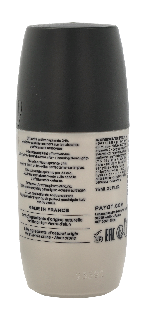 Payot Homme Optimale 24 Hour Deo Roll-On 75ml