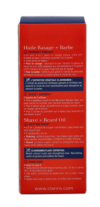 Clarins Men Shave + Beard Oil 30 ml