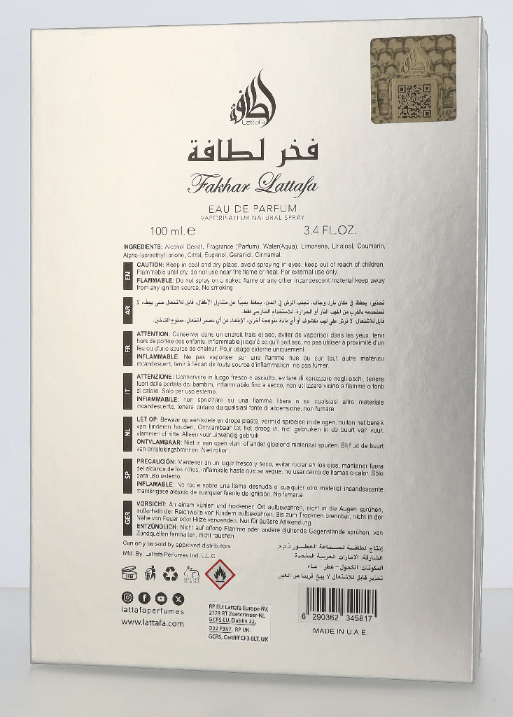 Lattafa Fakhar Platin Edp Spray 100 ml