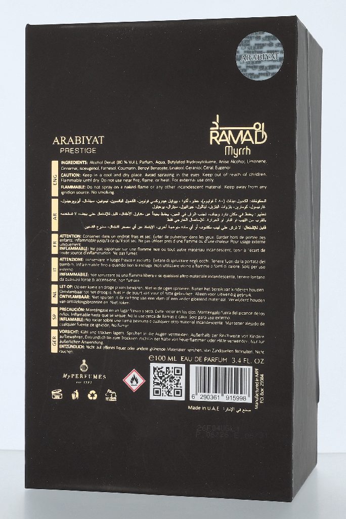 Arabiyat Prestige Ramad Myrrh Edp Spray 100 ml