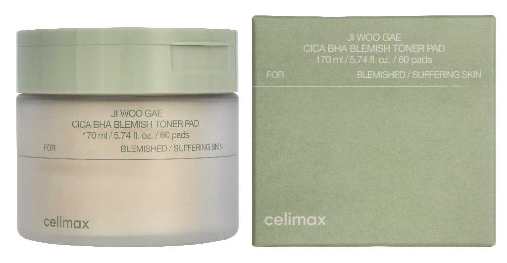 Celimax Ji Woo Gae Cica BHA Blemish Toner Pad 170 ml