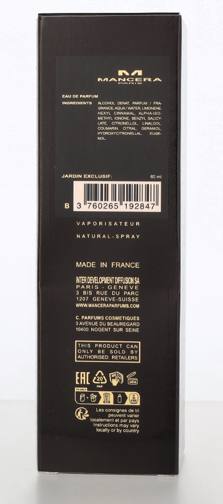 Mancera Jardin Exclusive Edp Spray 60 ml