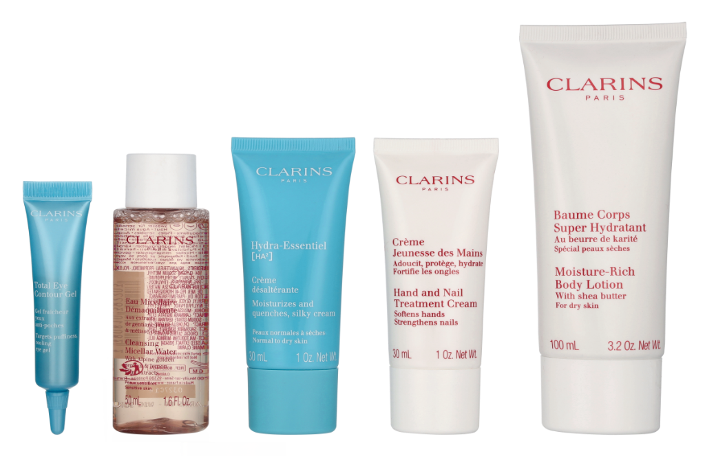 Clarins Head - To -Toe Moisturizing Essentials Set 217 ml