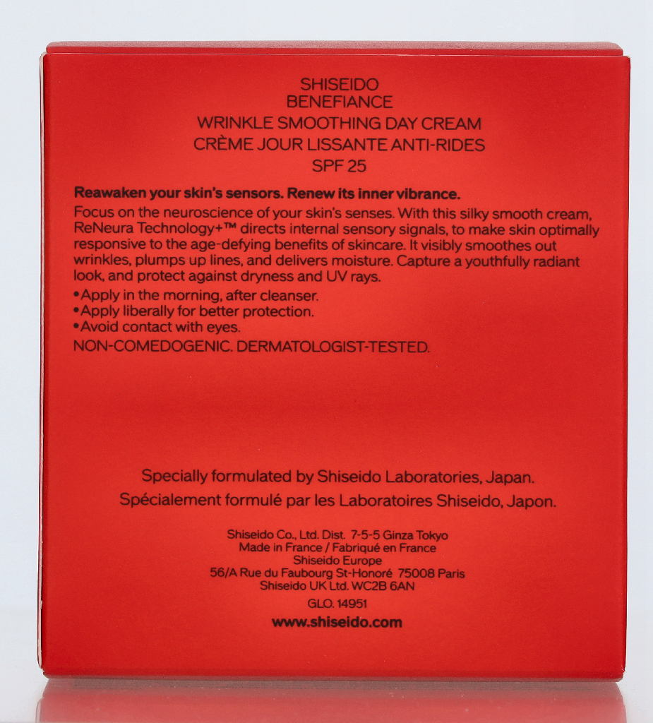 Shiseido Benefiance Wrinkle Smoothing Day Cream SPF25 50ml