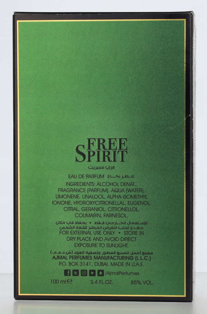 Ajmal Free Spirit Edp Spray 100 ml