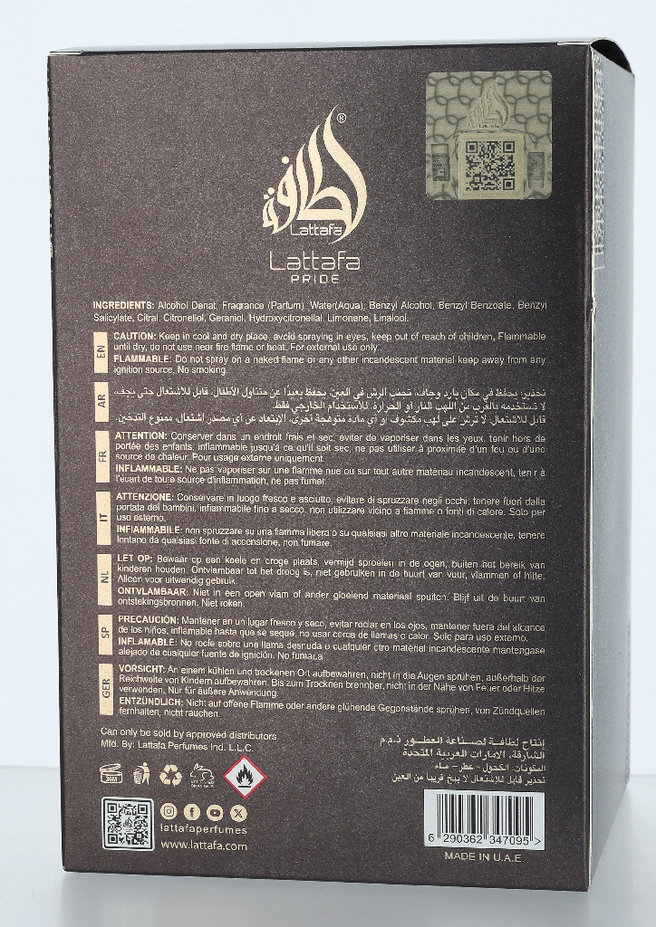 Lattafa Pride Pure Crystal Edp Spray 100 ml