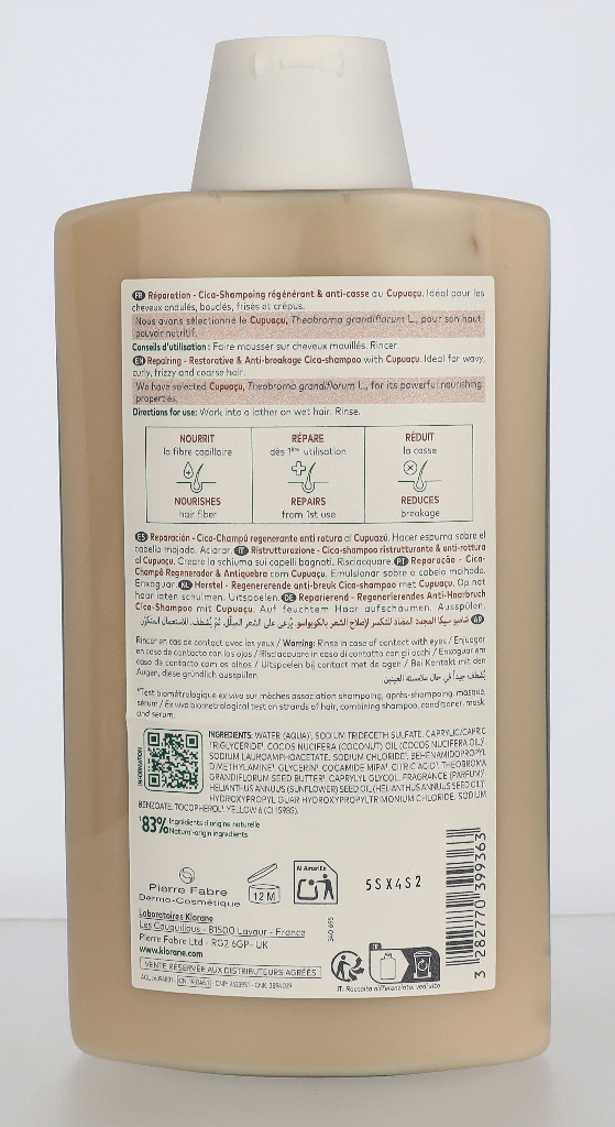 Klorane Nour. & Reparing Shampoo With Organic Cupuacu Butter