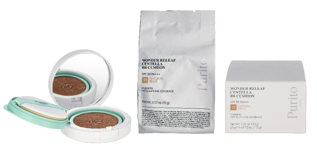 Purito Seoul Wonder Releaf Centella BB Cushion Duo Set 30 g