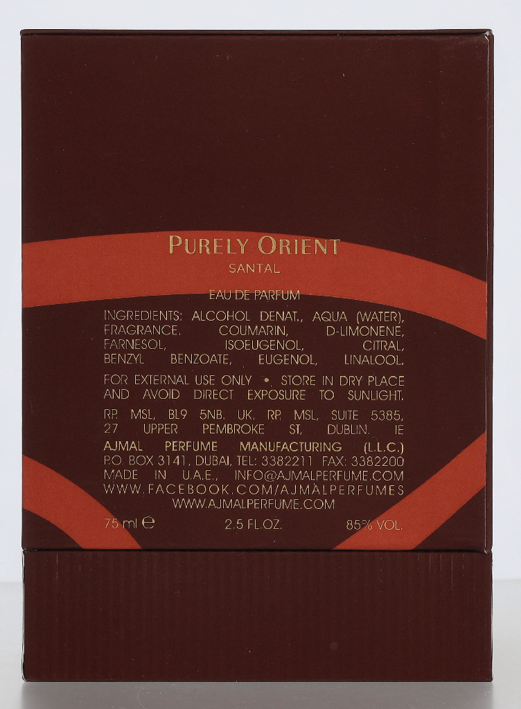 Ajmal Purely Orient Santal Edp Spray 75 ml