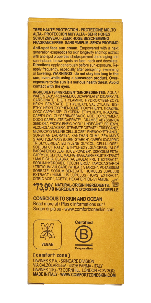 Comfort Zone Sun Soul Face Cream SPF50+ 60 ml