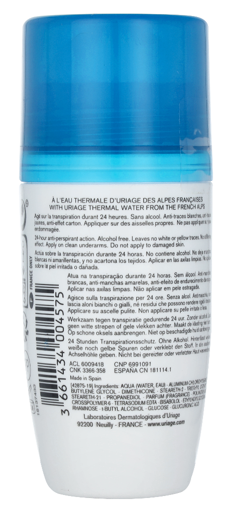 Uriage Deodorant Power3 Anti-transpirant 24h 50ml