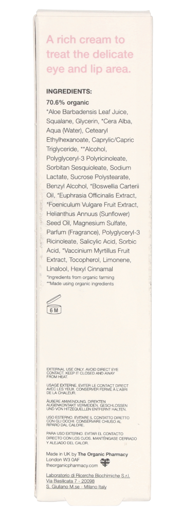 The Organic Pharmacy Lip & Eye Cream 10 ml