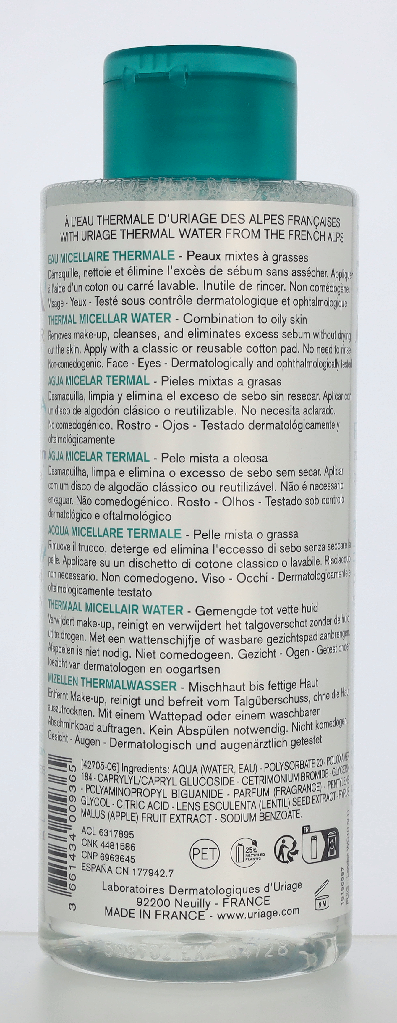 Uriage Thermal Micellar Water - Combination To Oily Skin