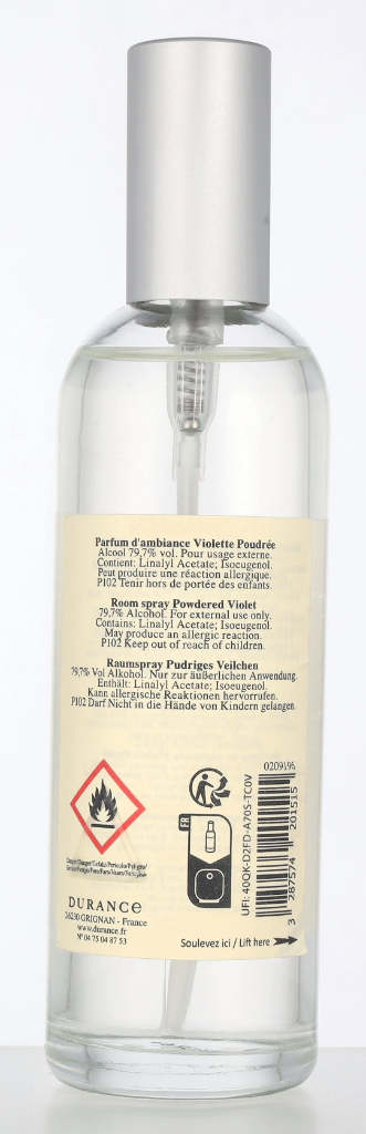 Durance Powdered Violet Room Spray 100 ml