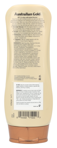 Australian Gold Lotion With Instant Bronzer SPF15 237 ml