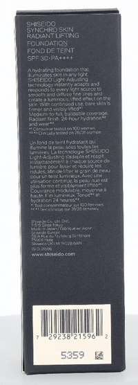 Shiseido Synchro Skin Radiant Lifting Foundation SPF30