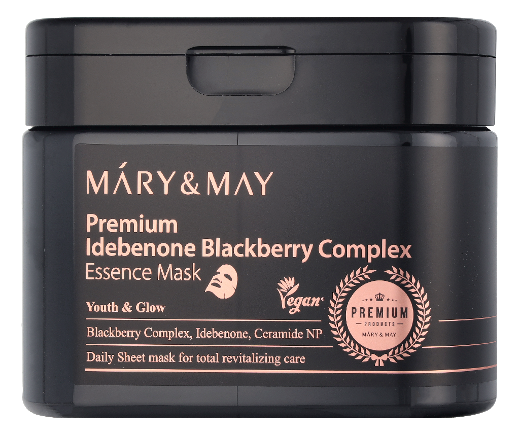 Mary & May Premium Idebenone Blackberry Complex Essence Mask 20 piece