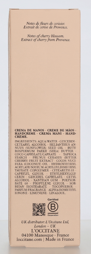 L'Occitane Fleurs De Cerisier Perfumed Hand Cream 150 ml