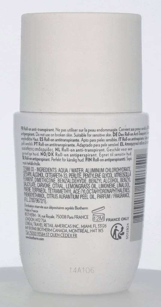 Biotherm Lait Corporel Deo Roll-On 75ml